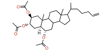 27-Nor-5a-cholest-25-en-2b,3a,6a-triol triacetate